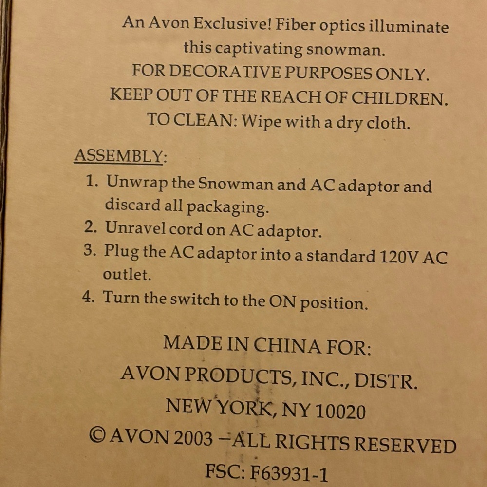 Avon Fiber Optic Snowman 15" Color Changing 2002 Bottle Brush Wreath - Picture 3 of 3